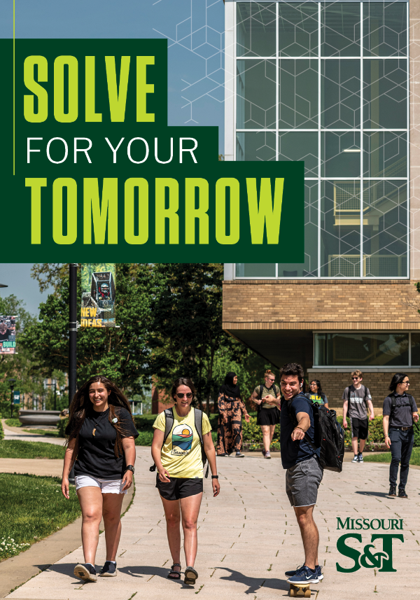 cover of magazine with students walking on campus